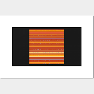 Warm orange stripes Posters and Art